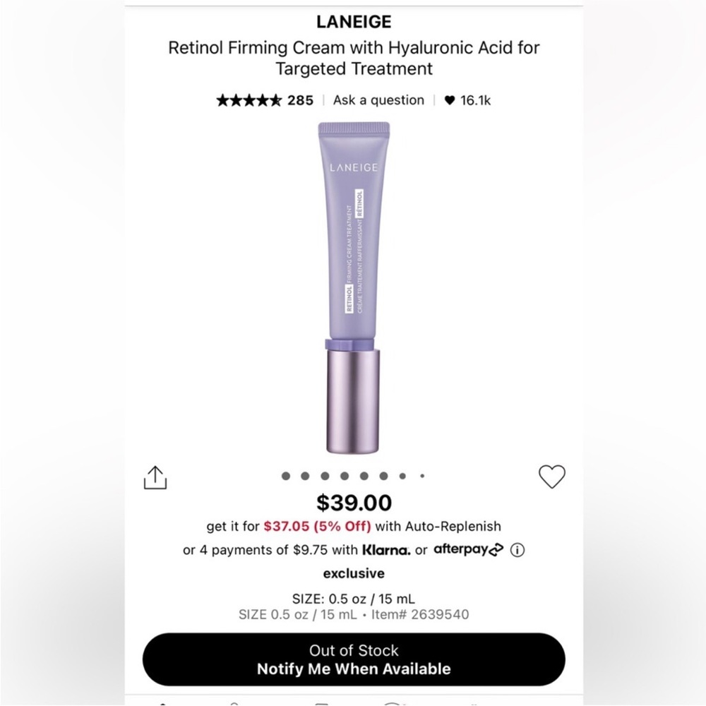 NEW Laneige Retinol